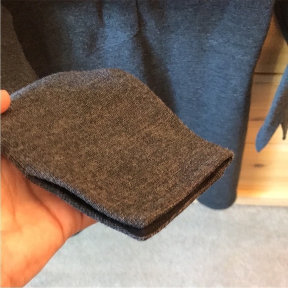 🌈 TORY BURCH Vienna Gray Wool Long Sleeve Dress small - Picture 6 of 12